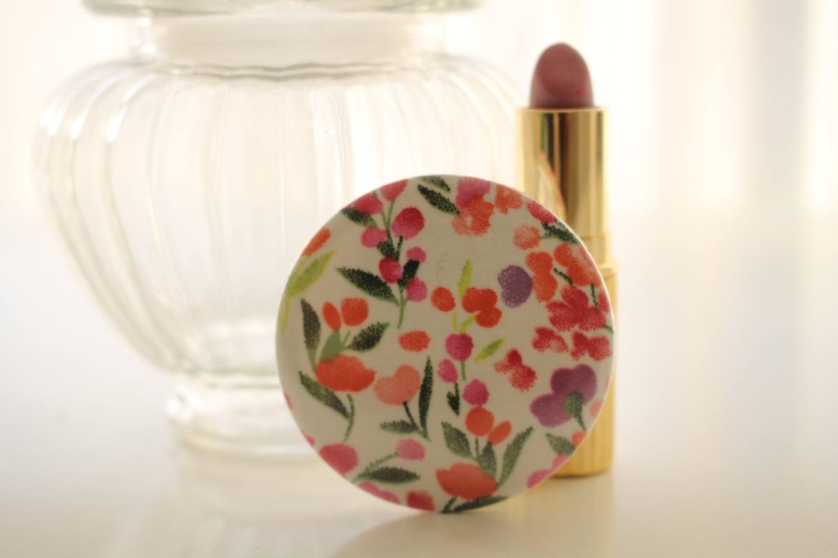 Miroir de poche Bella multicolore rose