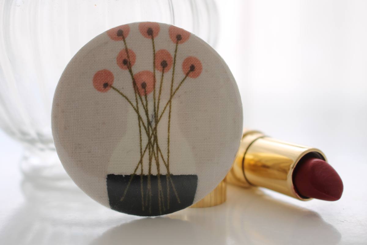 Miroir de poche Bella pots de fleurs