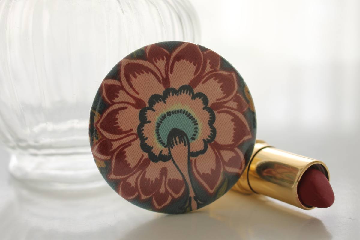 Miroir de poche Bella lotus bordeau