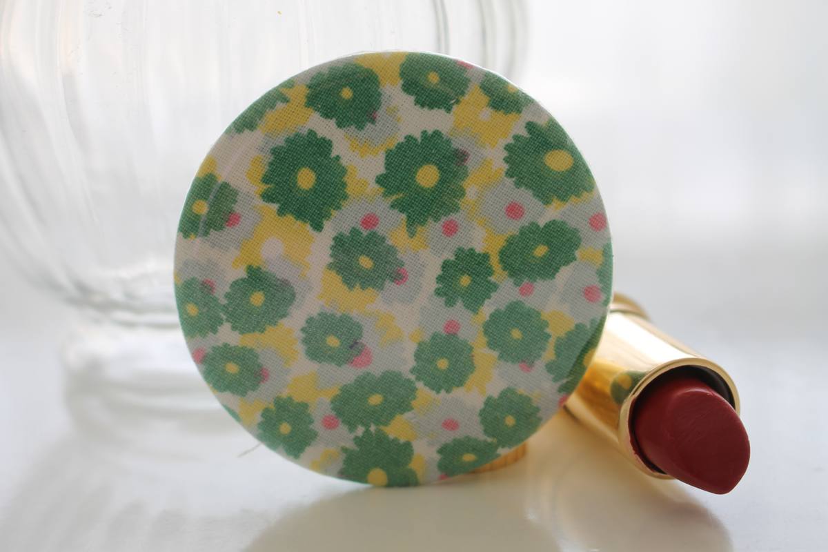 Miroir de poche Bella fleurs vertes