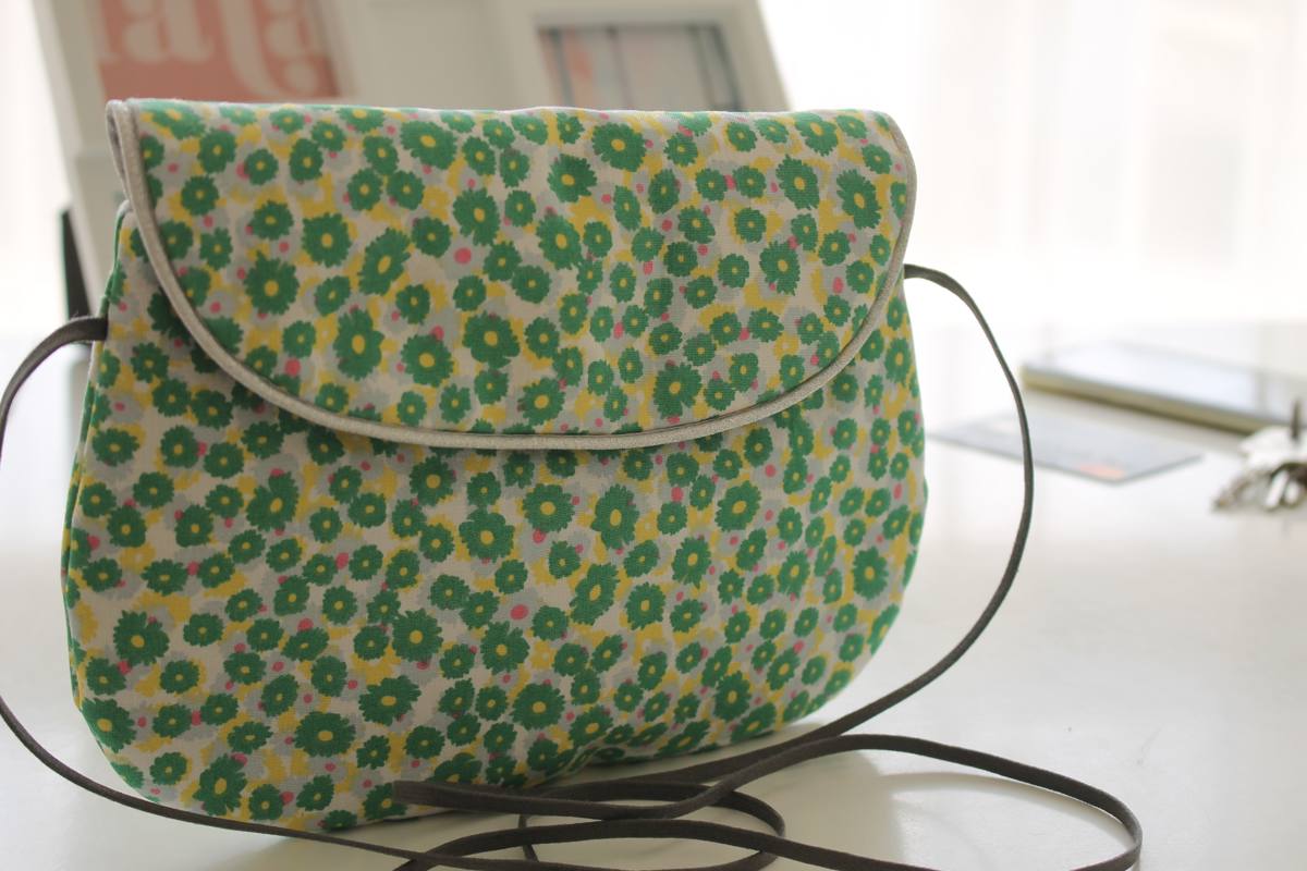 Sac Gloria fleurs vertes