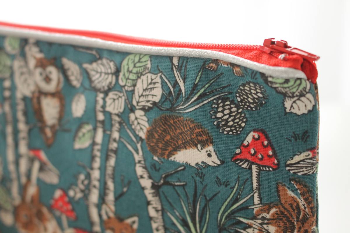 Pochette zippée Alna animaux de la forêt – Image 2