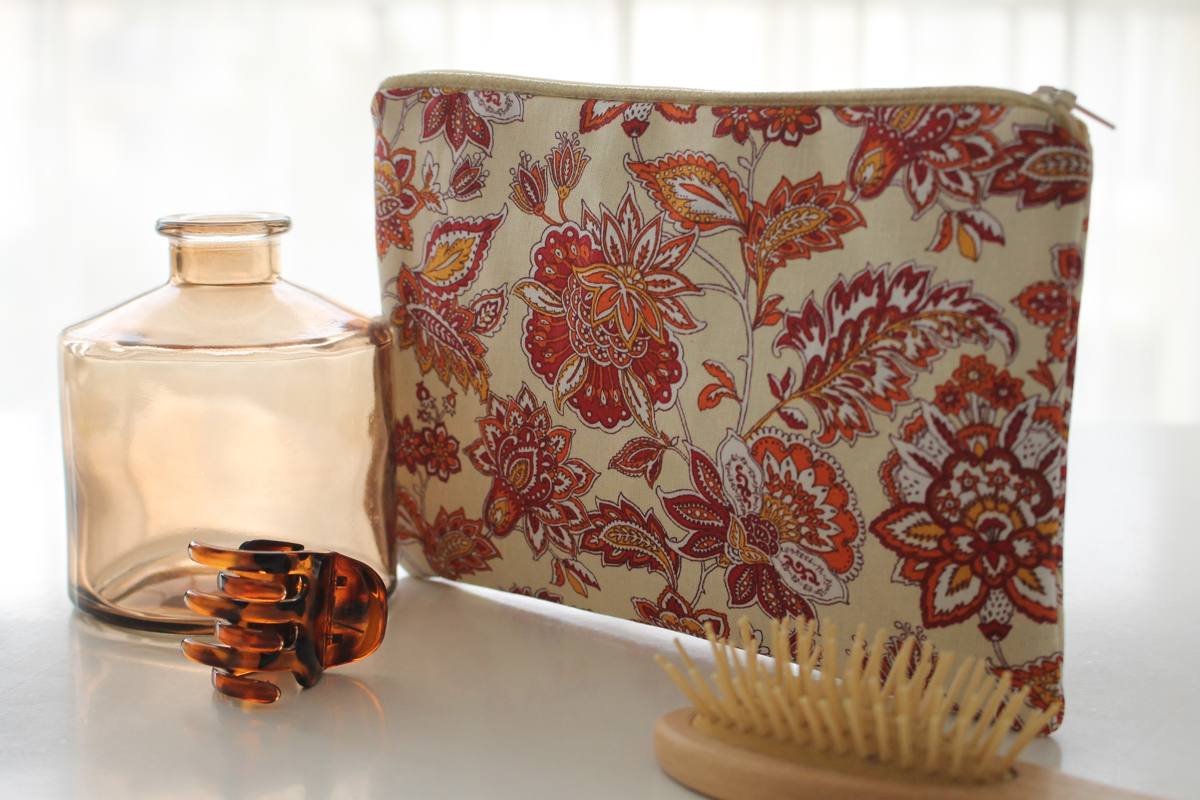 Pochette zippée Alna lotus beige