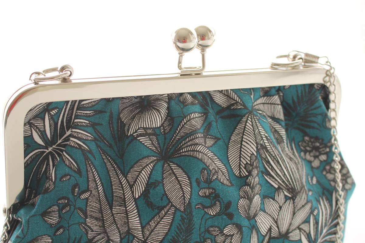 Sac rétro Emma tropical bleu – Image 2