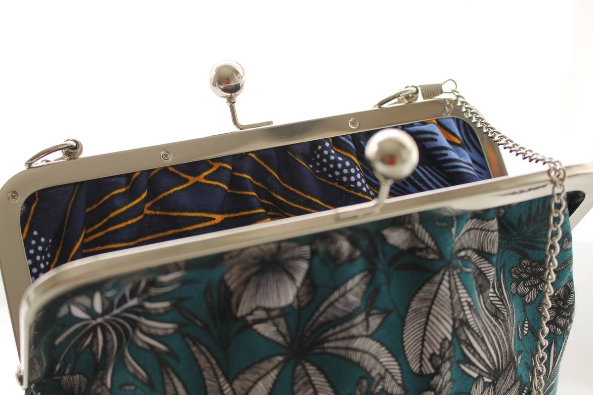 Sac rétro Emma tropical bleu – Image 3