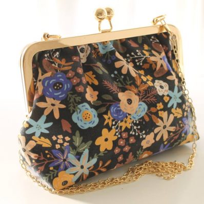 Sac rétro Emma velours noir
