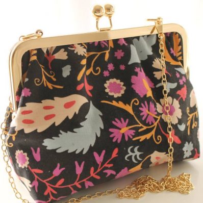 Sac rétro Emma velours violet