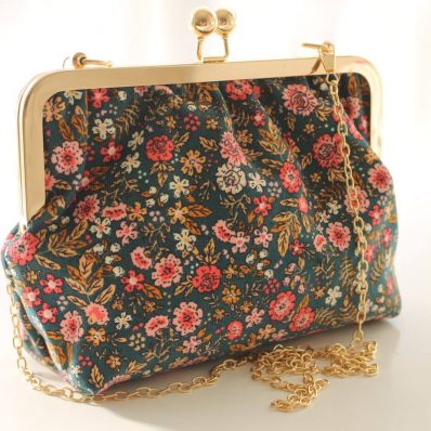 Sac rétro Emma velours vert