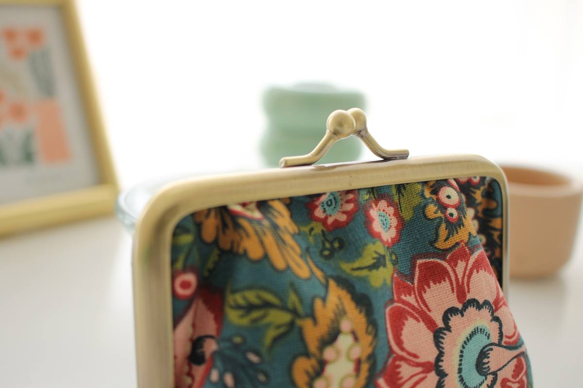 Porte-monnaie Ally fleurs bordeaux – Image 2