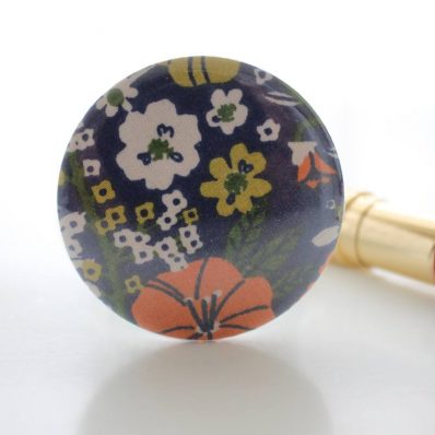 Miroir de poche Bella fleur orange