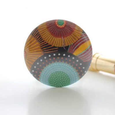 Miroir de poche Bella rond ocre