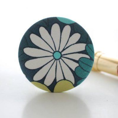 Miroir de poche Bella corolle blanche bleue