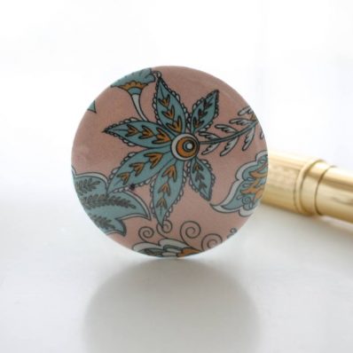 Miroir de poche Bella cachemire bleu