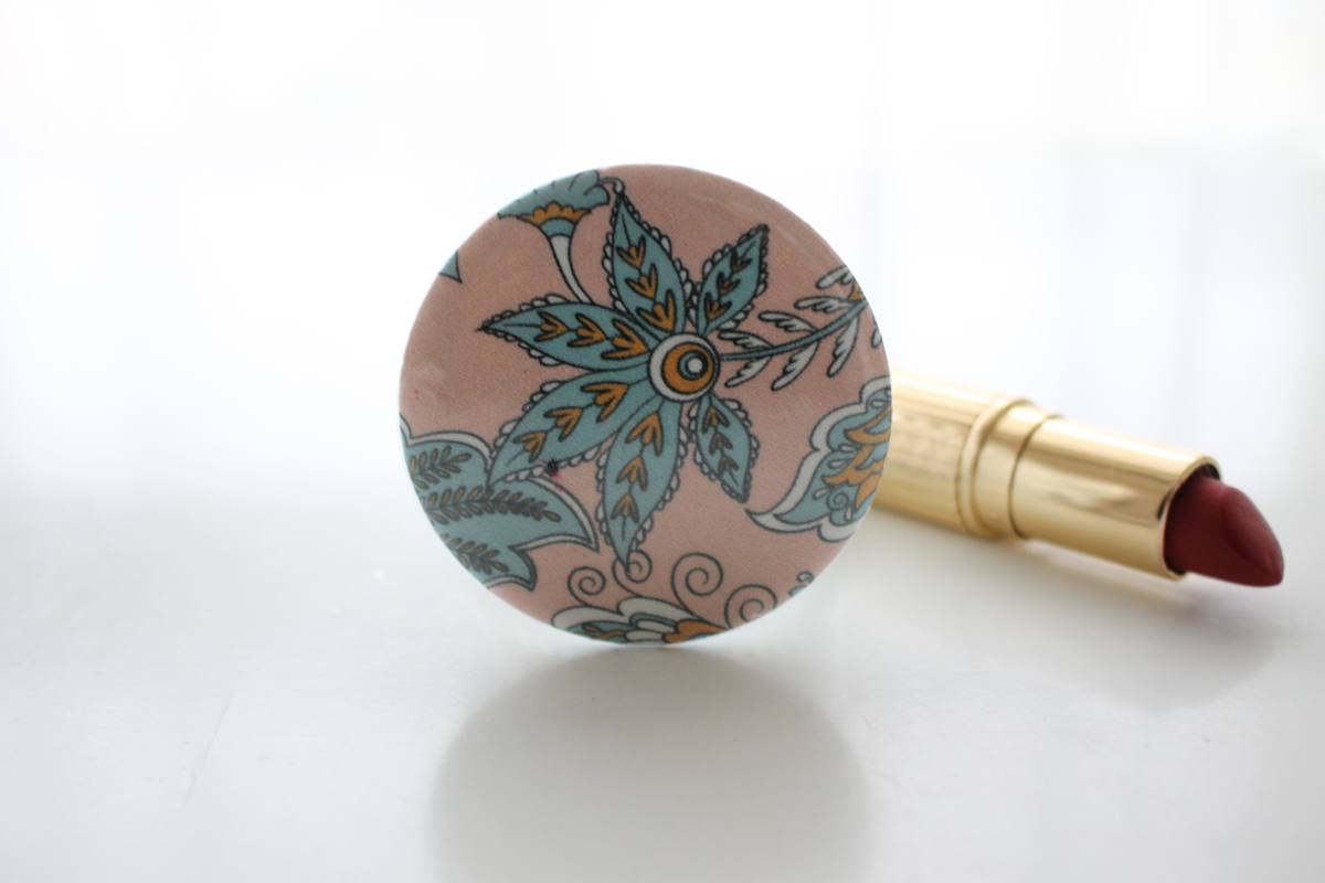 Miroir de poche Bella cachemire bleu