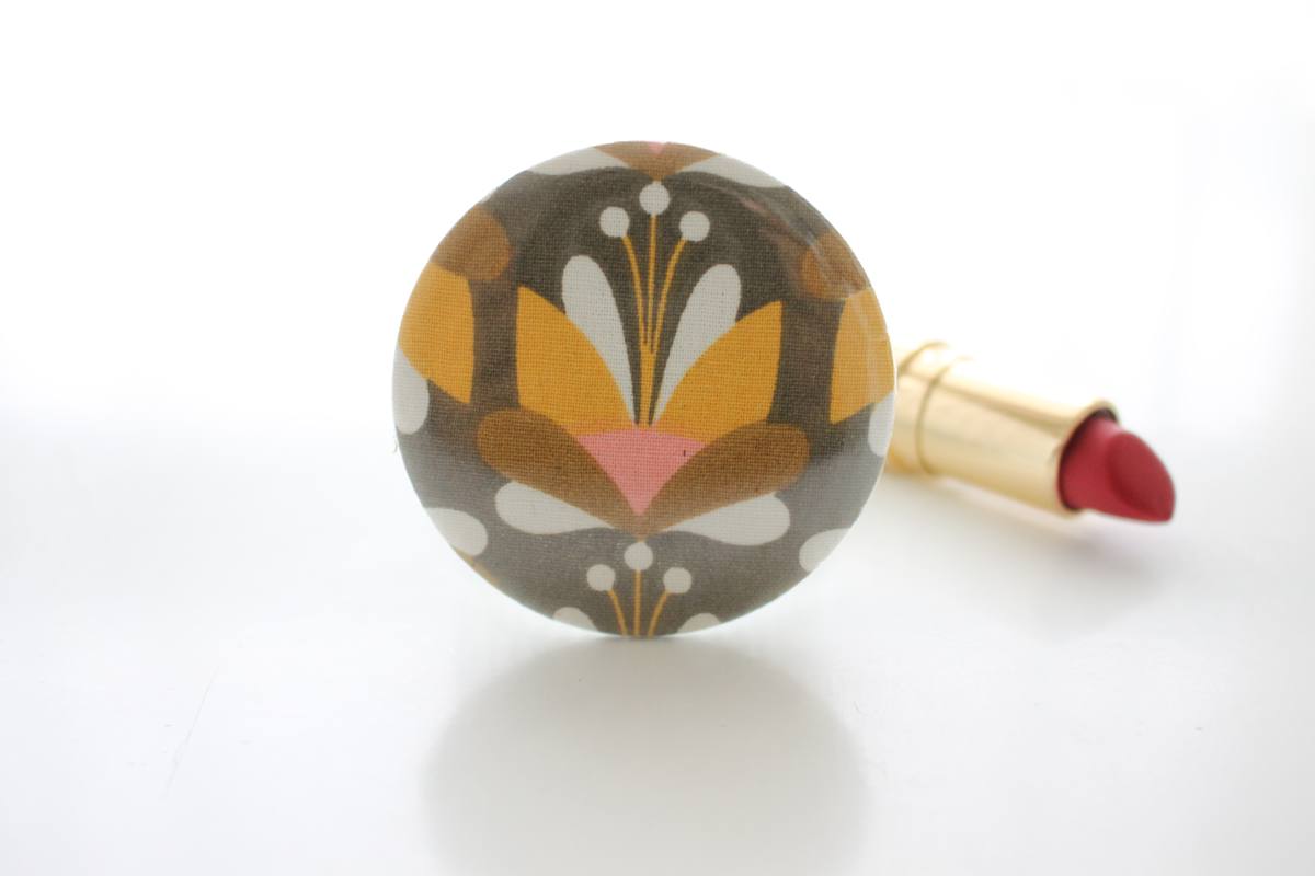 Miroir de poche Bella flowers retro