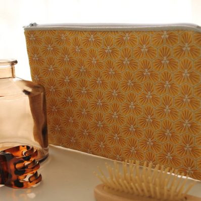 Pochette zippée Alna sun jaune