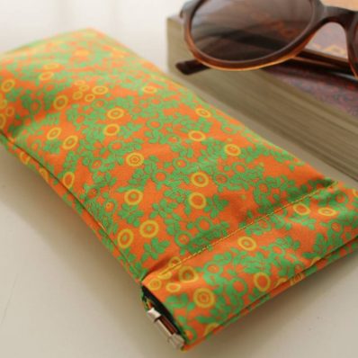 Etui à lunettes Edna orange verte