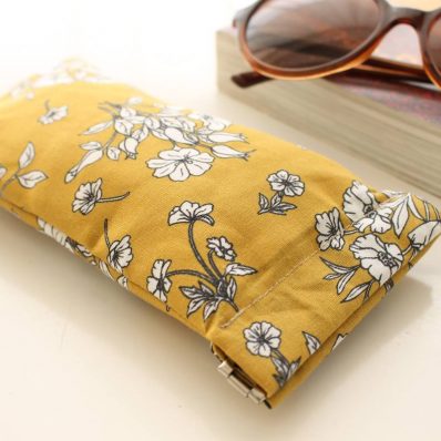 Etui à lunettes Edna bouquet blanc