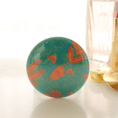 Miroir de poche Bella vert orange