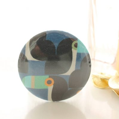 Miroir de poche Bella toucan bleu