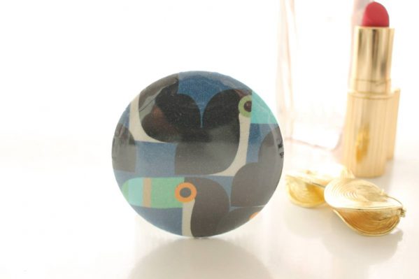 Miroir de poche Bella toucan bleu