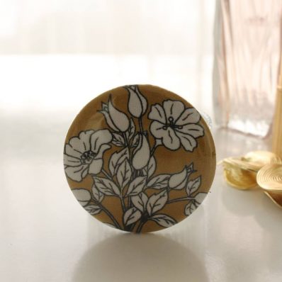 Miroir de poche Bella bouquet blanc