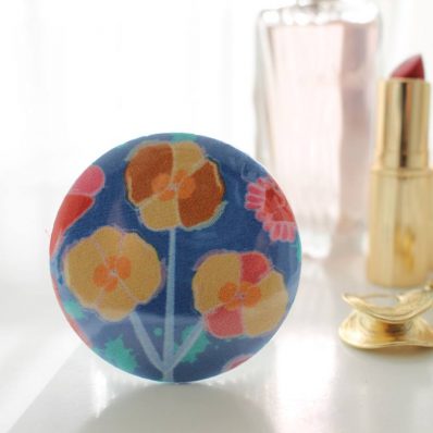 Miroir de poche Bella pot bleu