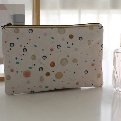 Pochette zippée Alna pois sablés