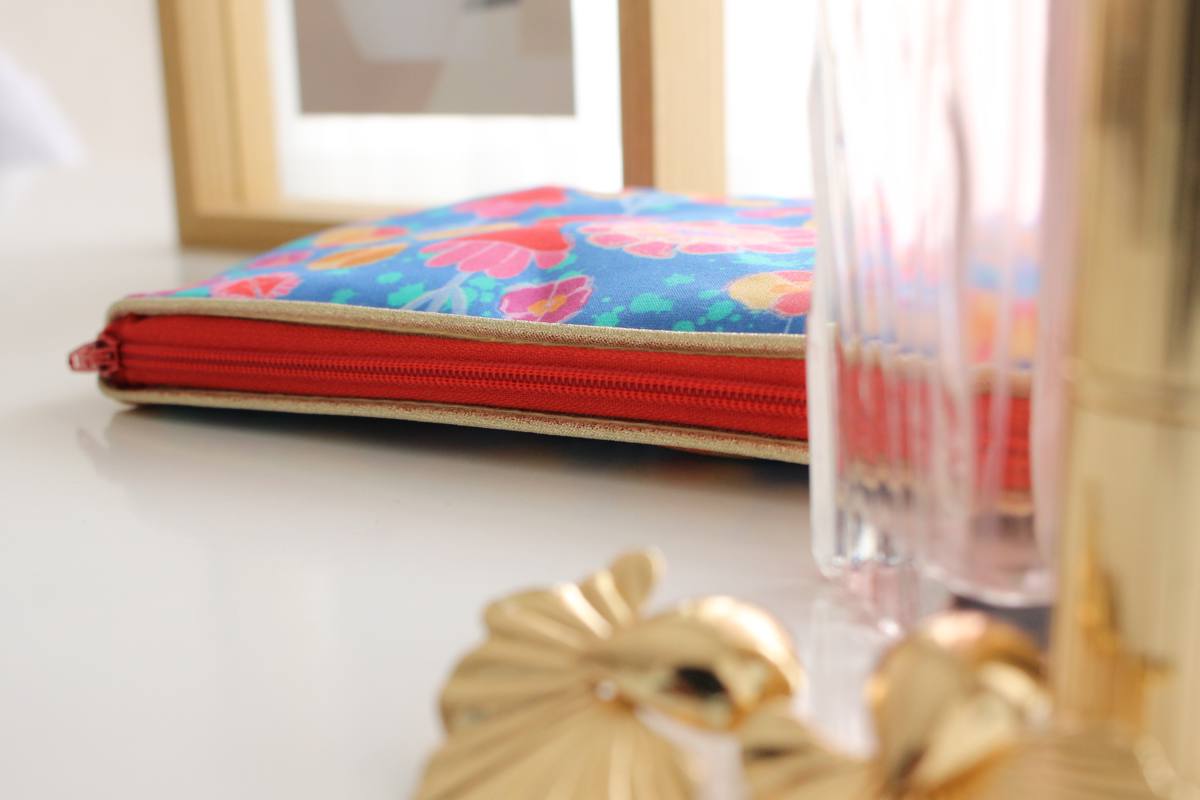 Pochette zippée Alna pot bleu – Image 3