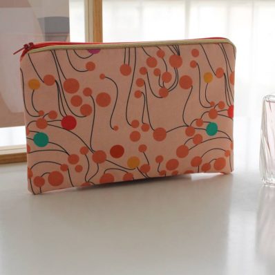 Pochette zippée Alna saumon