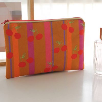 Pochette zippée Alna cerises