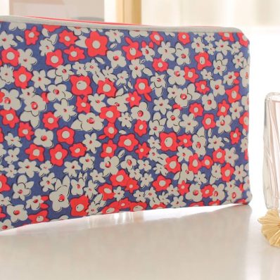 Pochette zippée Alna prairie rouge