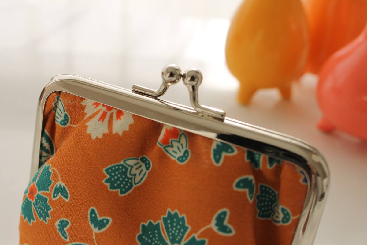 Porte-monnaie Ally fleurs ocre – Image 2