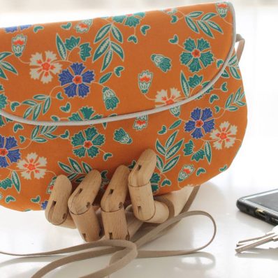 Sac Gloria fleurs ocre