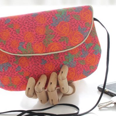 Sac Gloria roses orangées