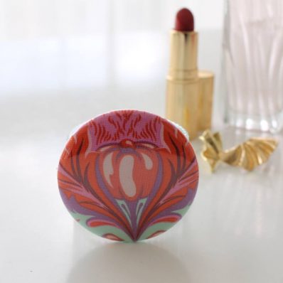 Miroir de poche Bella fleur rose