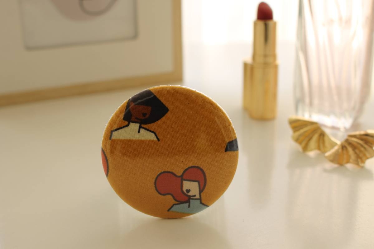 Miroir de poche Bella carré roux