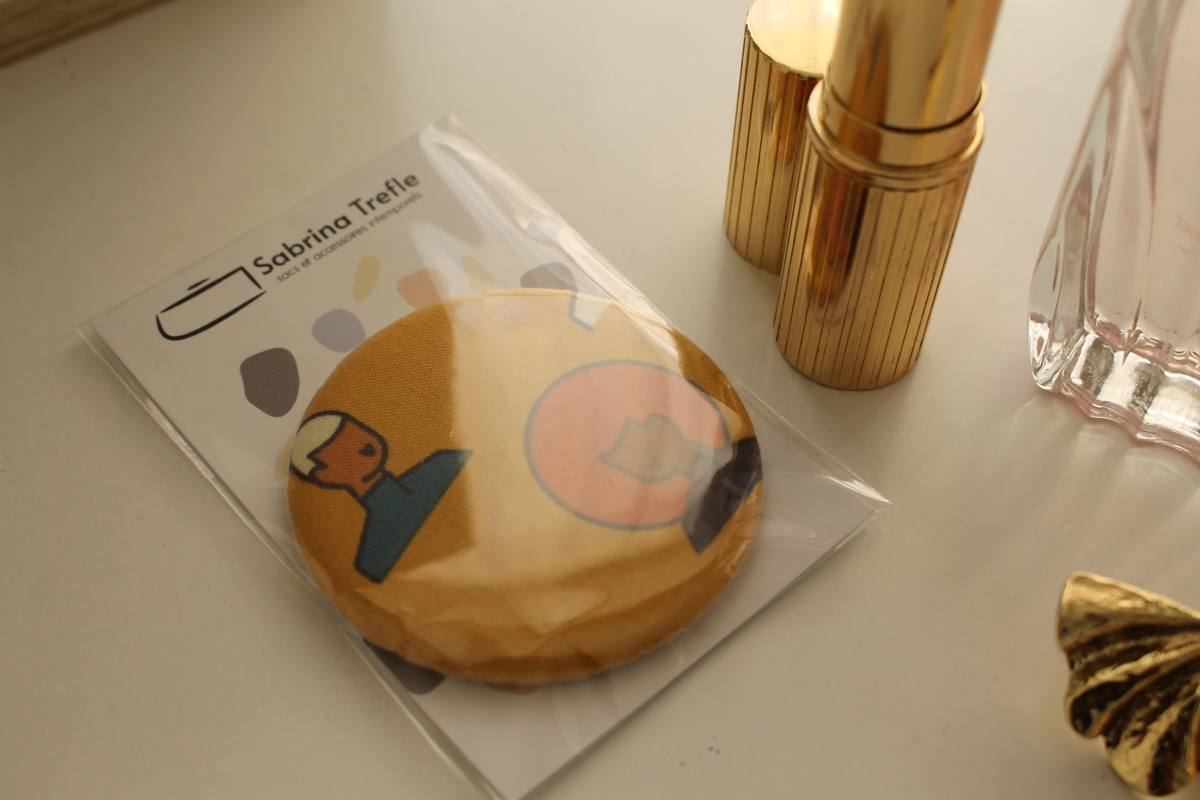 Miroir de poche Bella afro orange – Image 2