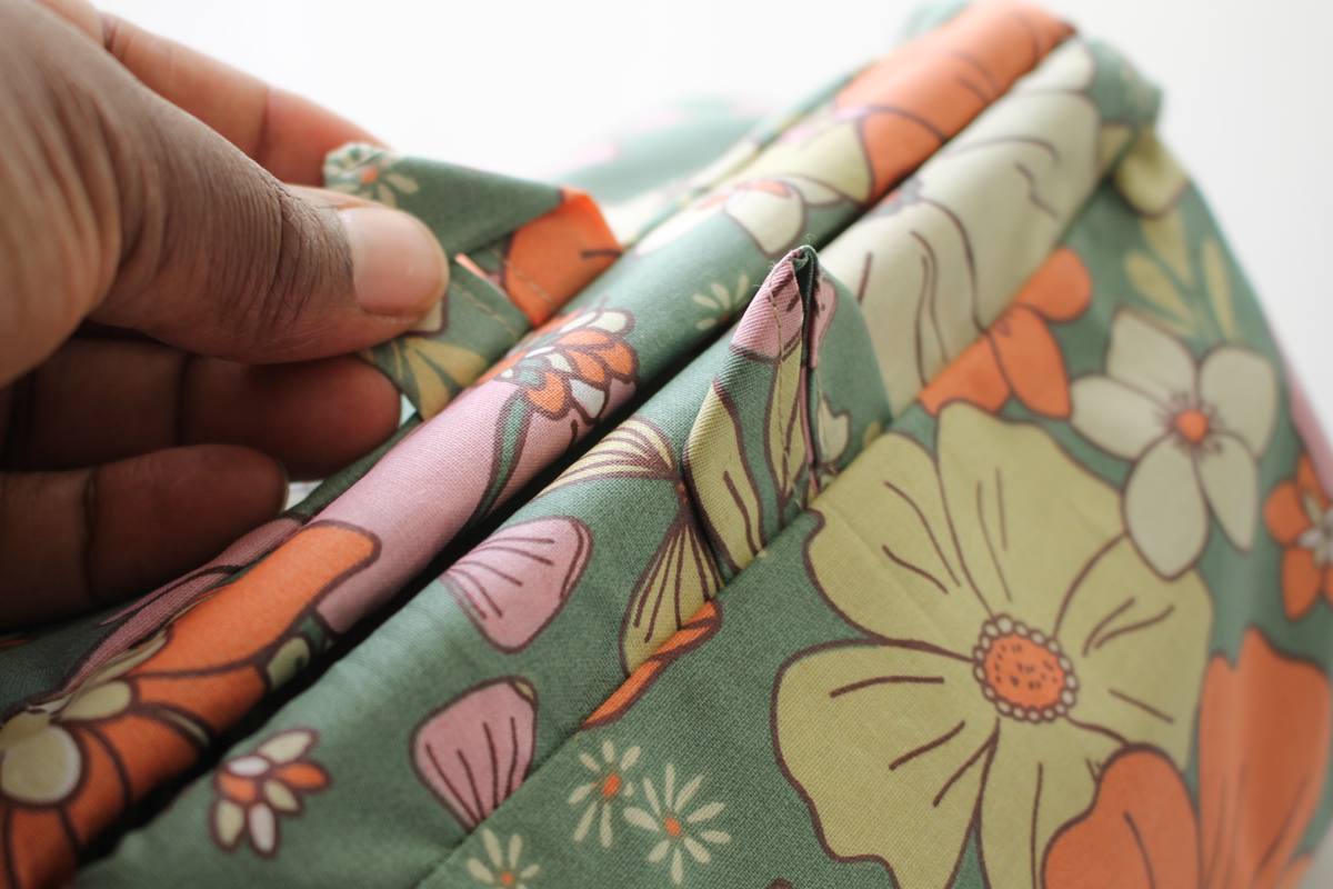 Trousse de toilette Paola verte fleurie – Image 4