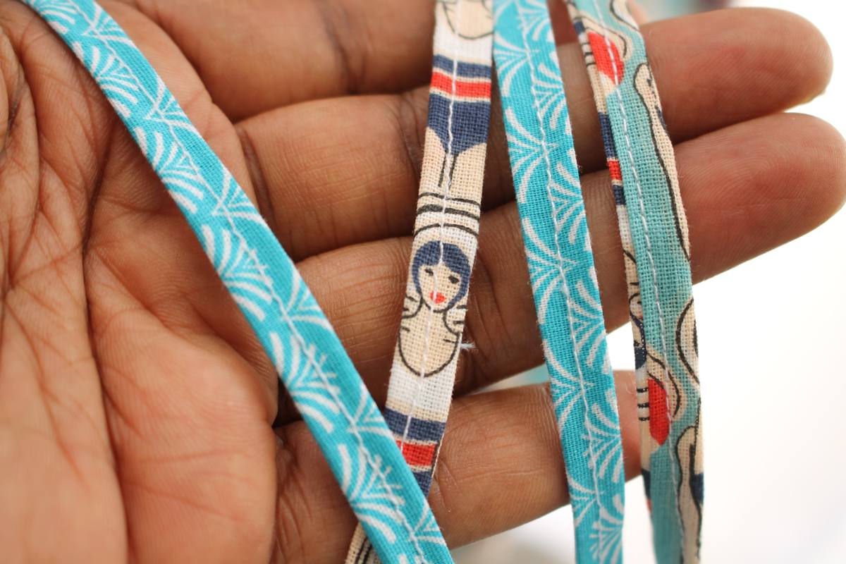 Cabas Jane réversible baigneuses turquoise – Image 5