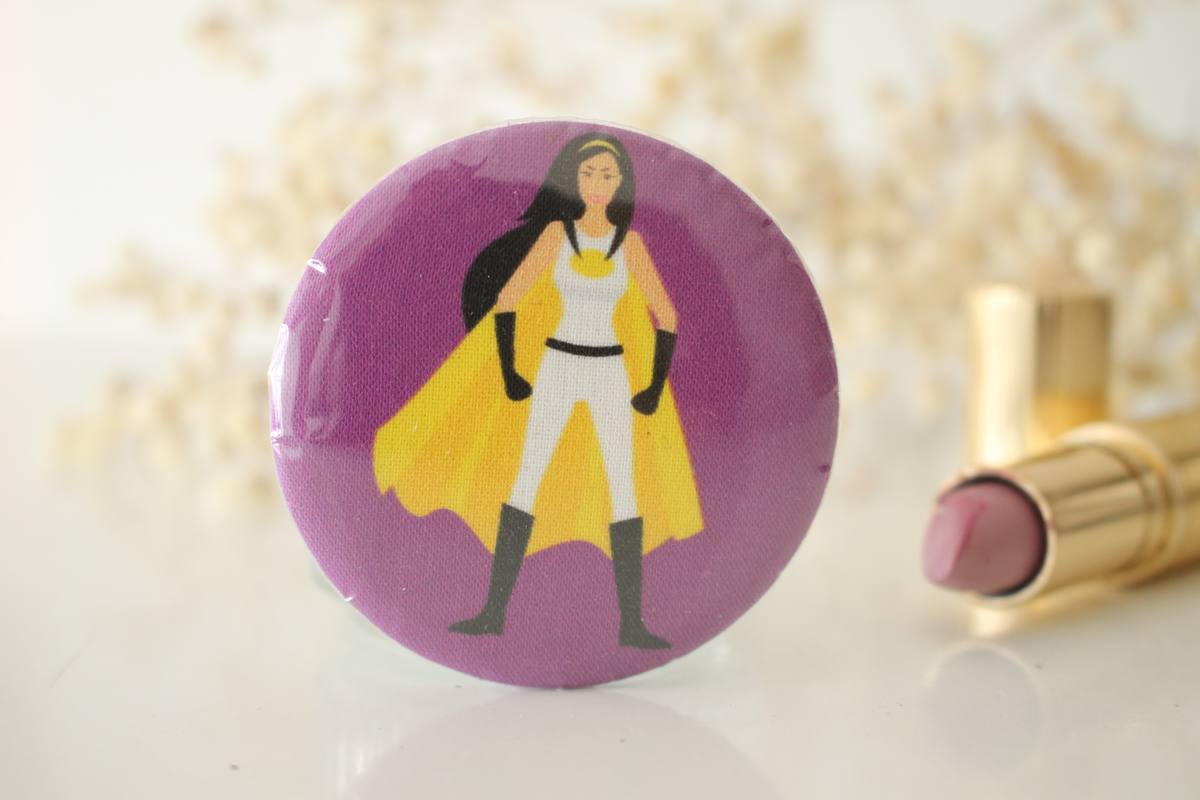 Miroir de poche Bella force jaune – Image 3