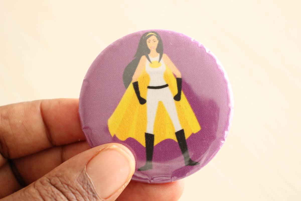 Miroir de poche Bella force jaune – Image 2