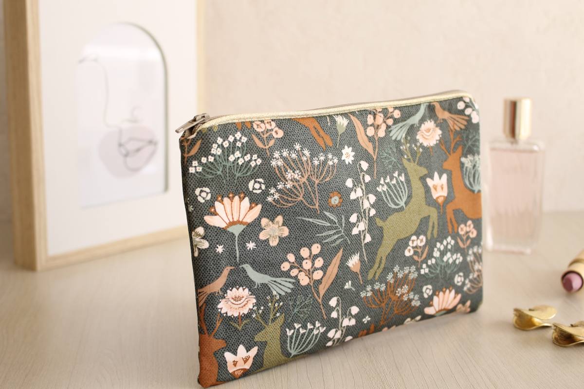Pochette zippée Alna cerf