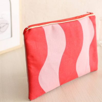 Pochette zippée Alna vague rouge