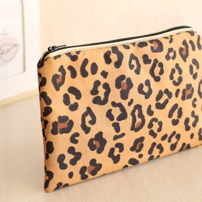 Pochette zippée Alna léopard