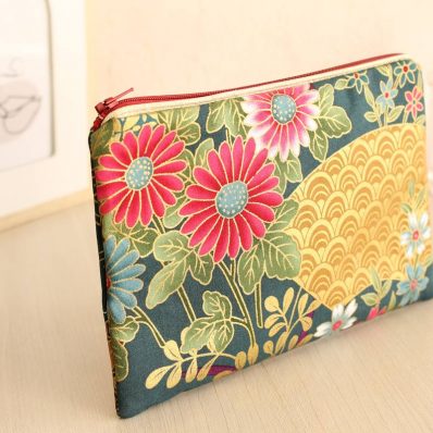Pochette zippée Alna jap vert