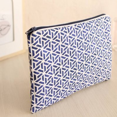 Pochette zippée Alna bleue