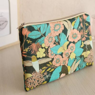 Pochette zippée Alna colibri