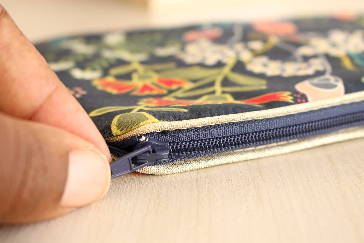 Pochette zippée Alna champ marine – Image 2