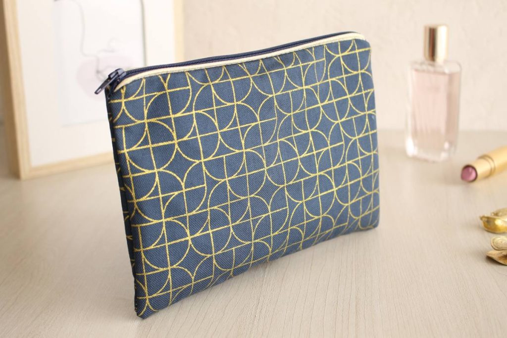 Pochette zippée Alna doré